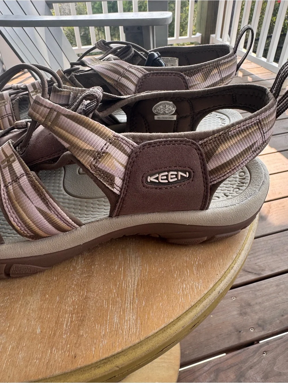 KEEN Newport H2 Men's 14 Brown Plaid Waterproof Sandals NWOT